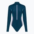 Speedo costume da bagno intero donna Zip Colorblock verde scuro