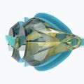 Occhialini da nuoto Speedo Vanquisher 3.0 Mirrored da donna bottone celeste/celeste/oro a specchio 3