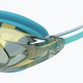 Occhialini da nuoto Speedo Vanquisher 3.0 Mirrored da donna bottone celeste/celeste/oro a specchio 4