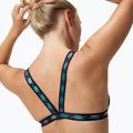 Speedo Solid Logo Elastic Cross Front Swimsuit Top antracite 7