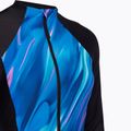 Speedo Printed LS Zip One Piece costume da bagno da donna rapture glow/dark teal 3
