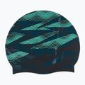 Speedo Cuffia in silicone stampato verde acqua scuro semi marea 2