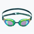 Occhiali da nuoto Speedo Fastskin Hyper Elite Mirror iper giallo/acciaio/smeraldo a specchio 2