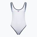 Costume intero Speedo Solid Bound Scoop bianco da donna