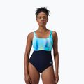 Costume da bagno intero donna Speedo Shaping Contour Eclipse Printed true navy/berry 5