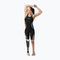 Speedo Fastskin costume da bagno donna LZR Pure Intent 2.0 Closedback Kneeskin nero / molten blur / hyper yellow / mainline 2