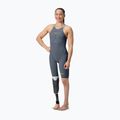 Speedo Fastskin costume da bagno donna LZR Pure Valor 2.0 Closedback Kneeskin grigio piombo / blu acadia / mainline 2