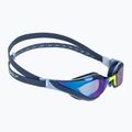 Occhiali da nuoto Speedo Fastskin Pure Focus Mirror blu zucchero / fumo / specchio iris