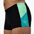 Speedo Dive Aquashort uomo nero/turchese gemma boxer nuoto 6