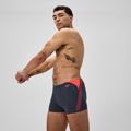 Boxer da nuoto Speedo Hyper Boom Splice uomo grigio piombo/corallo neon 4