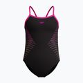 Speedo Platisol Placement Thinstrap Muscleback flare rosa costume intero per bambini