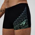 Speedo Medley Logo Aquashort boxer nuoto uomo nero/alfa verde 5