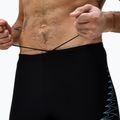 Speedo Medley Logo Swim Jammer nero/verde da uomo 5