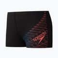 Speedo Medley Logo Aquashort boxer nuoto bambino antracite/neon coral 3