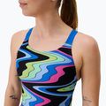 Costume intero Speedo donna FL Printed Leaderback ripple melody/lagoon blue 4