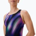 Speedo Placement Printed Powerback - costume da bagno intero in vetro sfocato/nero 4