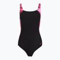 Costume da bagno intero donna Speedo Shaping LunaLustre Printed anthracite/ruby