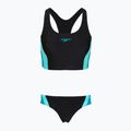 Costume da bagno intero donna Speedo Colourblock Splice 2.0 anthracite/mayanblue