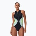 Costume intero da donna Speedo Ocean Flex Zip black/pale clover