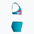 Costume da bagno a due pezzi per bambini Speedo Hyperboom Butterfly Back mayan blue/margarita pink 4