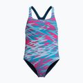 Costume intero da nuoto bambino Speedo Hyperboom Print Medalist margarita pink