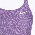 Costume intero donna Nike Hydrastrong Multi Print Fastback space purple 3