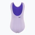 Costume intero Nike Multi Logo U-Back lilla fiorito per bambini 2