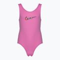 Costume intero Nike Multi Logo U-Back per bambini, colore rosa giocoso