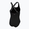 Nike Swim Girls Logo Tape Crossback costume intero da bambino nero/rosa vivace/bianco/rosa vivace 2