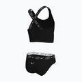 Costume da bagno a due pezzi per bambini Nike Logo Tape Crossback Midkini nero 2
