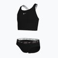 Costume da bagno a due pezzi per bambini Nike Logo Tape Crossback Midkini nero 3