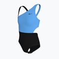 Nike Color Block Asymmetrical Monokini Costume da bagno per bambini Nero 3