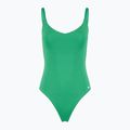 Costume intero da donna Nike Essential con scollo a V, verde stadio