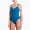 Costume da bagno intero da donna Nike Essential V-Neck green abyss