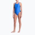 Costume da bagno intero da donna Nike Logo Tape Fastback blue crystal 2