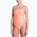 Costume da bagno intero da donna Nike Ocean Bound Ripple Texture Square Neck pink glow