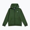 Felpa per bambini New Balance Brush Back Small Logo Full Zip Hoodie dark alpine green