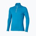 Longsleeve da running uomo Mizuno Tech Thermal Charge Breath Thermo Half Zip Long Sleeve Tee blue jewel