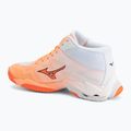 Scarpe da pallavolo Mizuno Wave Lightning Elite Mid Flamingo Coral/Lava Orange/White 3