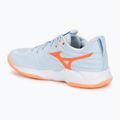 Scarpe da pallavolo donna Mizuno Wave Momentum Pro blue finch/lava orange/flamingo coral 3
