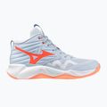 Scarpe da pallavolo donna Mizuno Wave Momentum Pro Mid blue finch/lava orange/flamingo coral