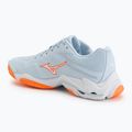 Scarpe da pallavolo donna Mizuno Wave Lightning Elite blue finch/white/lava orange 3