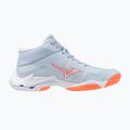 Scarpe da pallavolo donna Mizuno Wave Lightning Elite Mid blue finch/whitelava orange 2