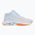 Scarpe da pallavolo donna Mizuno Wave Lightning Elite Mid blue finch/whitelava orange 2