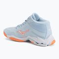 Scarpe da pallavolo donna Mizuno Wave Lightning Elite Mid blue finch/whitelava orange 3