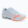 Scarpe da pallavolo donna Mizuno Wave Lightning Pro blue finch/lava orange/flamingo coral