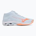 Scarpe da pallavolo donna Mizuno Wave Lightning Pro Mid blue finch/lava orange/flamingo coral 2