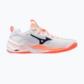 Scarpe da pallamano Mizuno Wave Stealth Neo 2.1 white/black/flamingo coral 2