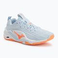Scarpe da pallamano donna Mizuno Wave Stealth Neo 2.1 blue finch/lava orange/white