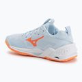 Scarpe da pallamano donna Mizuno Wave Stealth Neo 2.1 blue finch/lava orange/white 3